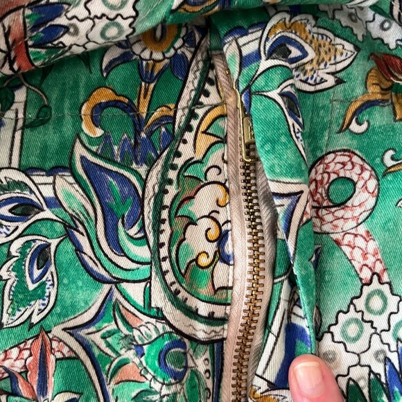 Chufy Sz XS Memories of Ancient Burma Print High Waisted Belted Shorts - Picture 3 of 7